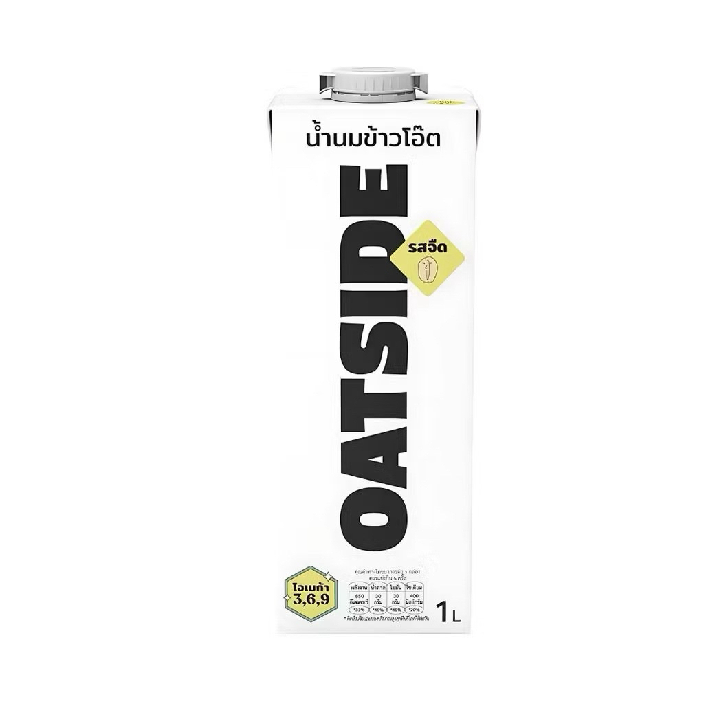โอ๊ตไซด์ นมโอ๊ต exp 07/2027 รสจืด OatSide Oat milk Plain 1 ลิตร ,180 ml นมโอ้ดไซด์