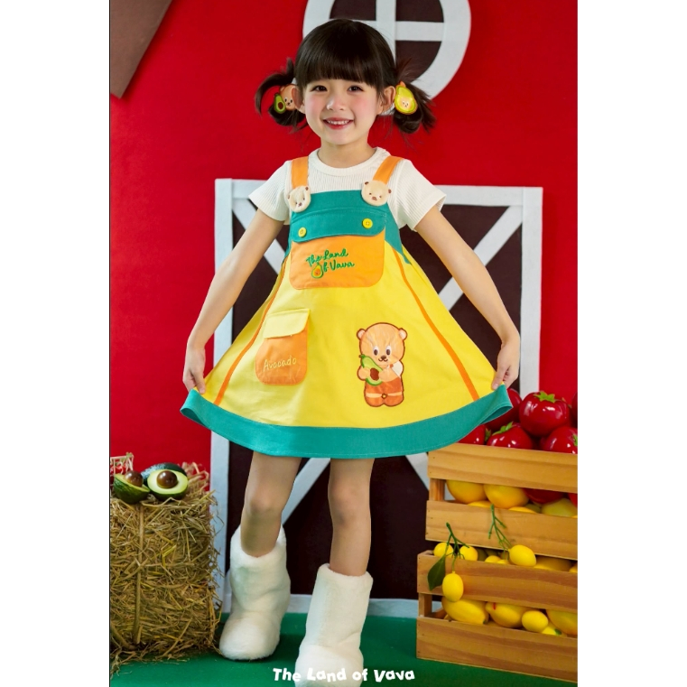 Thelandofvava LOOK03 - VNXM0005 เดรสเด็กผู้หญิง (ไม่รวมเสื้อตัวใน) VAVA Sweet Orchard ลิขสิทธิ์แท้จาก vava