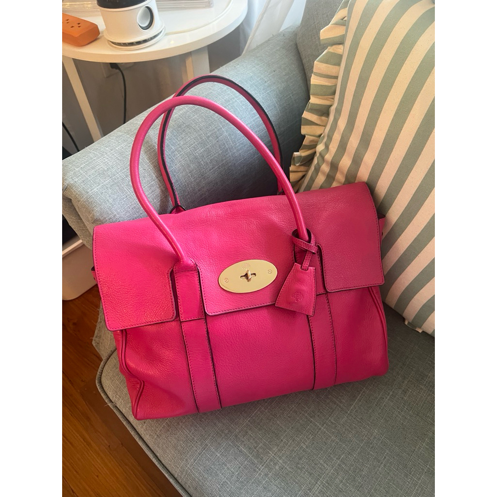 กระเป๋า Mulberry Bayswater สี Rasberry Pink สวย น่ารัก ทำสปาสีเดิมมาอย่างดี