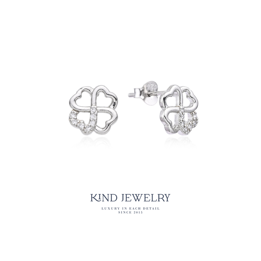 Kindjewelry ต่างหูติดหู Clover Bliss