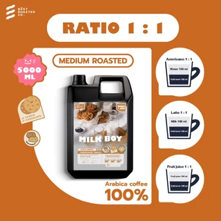 กาแฟสกัดเย็น คั่วกลาง Milk Boy cold brew หวานคล้ายช็อคโกแลตน้ำตาลทราย ขนาดสุดคุ้ม 5000ml