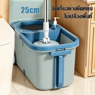 【5 ปี เปลี่ยนใหม่】ชุดถังปั่นม๊อบ ปั่นแห้งเร็ว ไม้ม็อบหมุนอัตโนมัติ ถังถูพื้น ชุดทำความสะอาดพื้น ไม้ม็อบหมุน 360 องศา