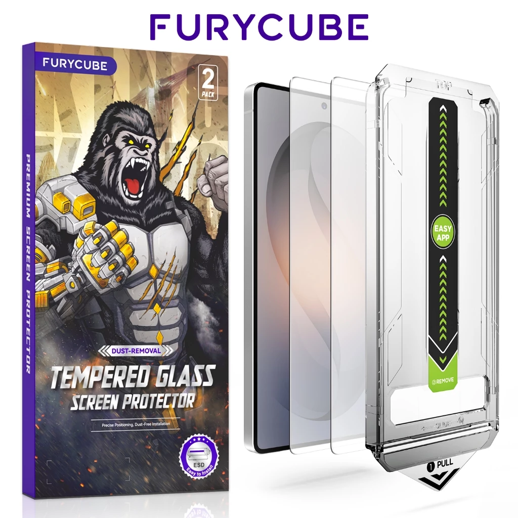 【2PCS】Furycube ฟิล์มกระจก รุ่น สำหรับ Samsung Galaxy S24 S25 S26 PLUS Ultra กันรอยกันแตก ครอบคลุมหน้าจอเต็ม ไม่มีขอบดำ