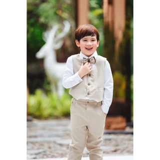 Brooklyn & Brighton - Bow Tie Waistcoat ชุดออกงานเด็กชาย หูกระต่าย 3Pc เซ็ตเสื้อเชิ๊ต+เสื้อกั๊ก+กางเกง (Link 6)