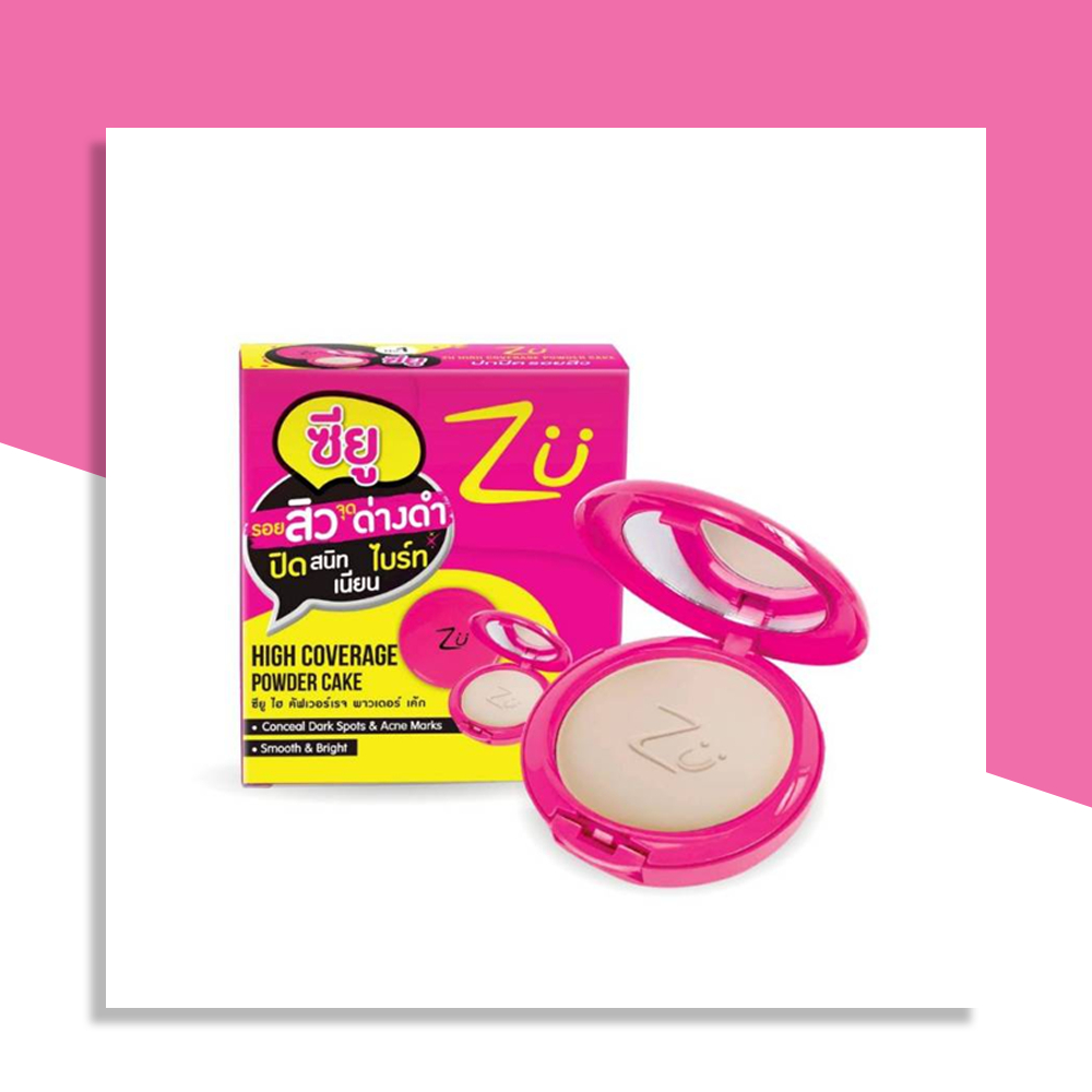 ZU แป้งซียู ไฮ คัฟเวอร์เรจ พาวเดอร์ เค้ก ZU High Coverage Powder Cake ขนาด 10.5 กรัม