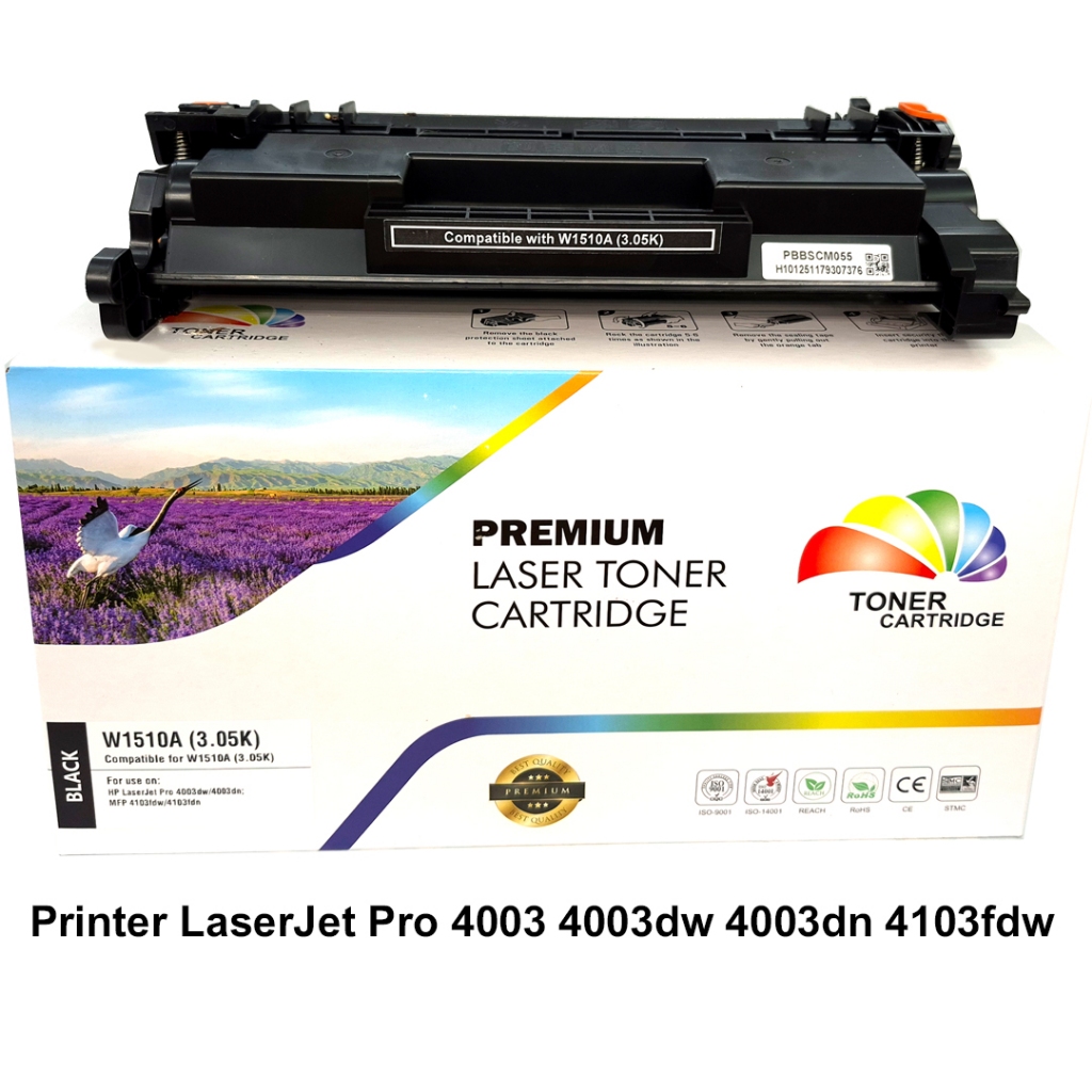 หมึก Printer LaserJet Pro 4003 4003dw 4003dn 4103fdw ตลับหมึก ผงหมึก สีดำ 1510A