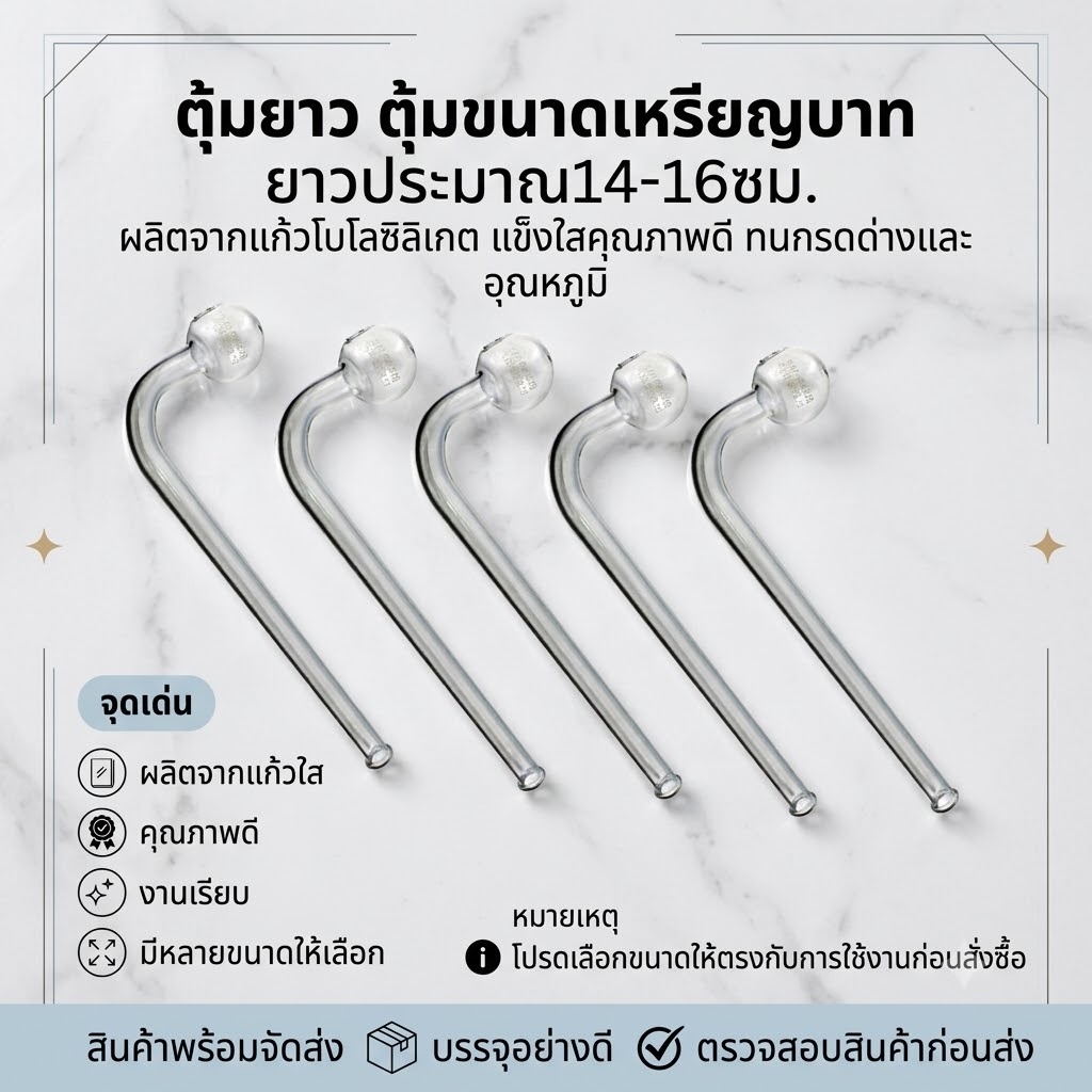 ตุ้มยาว สำหรับดัดแปลงใส่ อ่างจากุชชี่ (ตัวยาว 14-16) (แพค 5 ชิ้น)