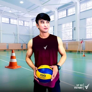 เสื้อกล้ามออกกำลังกายผู้ชาย VICTORY VF02 ใส่ฟิตเนส วิ่ง ยิม ระบายอากาศดี ทรงสวย