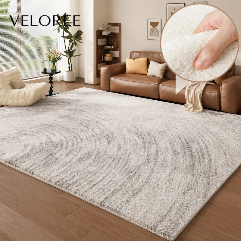 VELOREE พรมปูพื้นห้องรับแขก สไตล์มินิมอล พรมขนสั้นขนาดใหญ่ หนานุ่ม ทำความสะอาดง่าย พรม ผ้าแคชเมียร์เทียม 160/200/230 ซม.