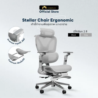 DESKSPACE เก้าอี้ทำงานเพื่อสุขภาพ รุ่น Stellar Ergonomic Chair เบาะนั่งตาข่ายเสริมฟองน้ำ พนักพิงปรับความสูงได้ 4 ระดับ