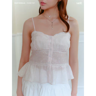 MELT.INMOMENTS Rosie Top เสื้อสายเดี่ยวแต่งลูกไม้ - พร้อมส่ง โค้ดลด 25% max 1,000