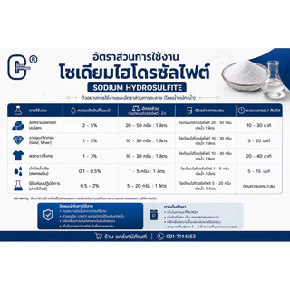 โซเดียมไฮโดรซัลไฟต์,ไฮโดรซัลไฟต์ Sodium hydrosulfite ผงฟอกขาว