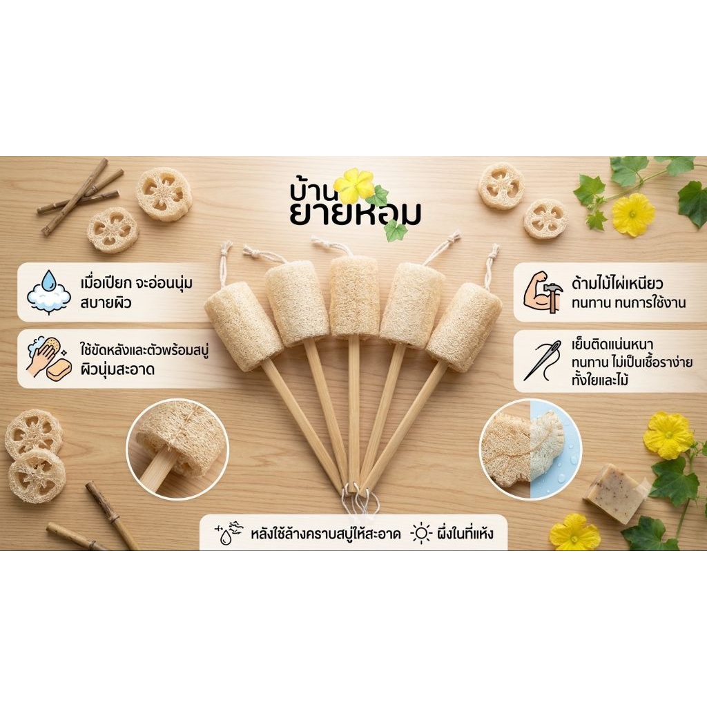 ใยบวบขัดหลัง ใยบวบถูหลัง ใยบวบขัดตัว ใยบวบถูตัว ใยบวบขัดผิว ใยบวบถูผิว