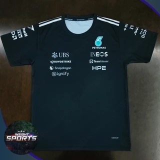 เสื้อ F1 เสื้อคอกลมแขนสั้นฟอร์มูล่าวันทีม ปิโตรนาส #FM0198 พิมพ์ทั้งตัว ไซส์ S-5XL