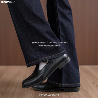 ZAMIO RAYMOND JEAN กางเกงยีนส์เอวสูงทรง bootcut ปลายขาบานเล็กน้อย