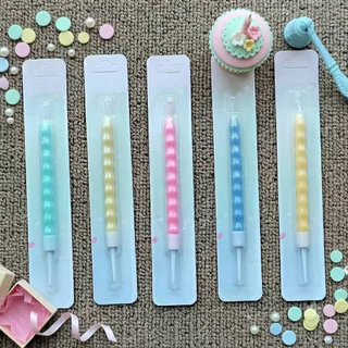 เทียนวันเกิดสีมุกเมทัลลิค LM06 (1ชิ้น/กล่อง)พร้อมส่ง