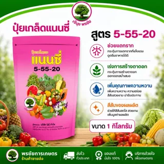 ปุ๋ยเกล็ด แนนซี่ มีครบทุกสูตร ขนาด บรรจุ1 กิโลกรัม 1 ถุงผสมน้ำได้ 200 ลิตร (ใช้ได้ 5-10 ไร่)