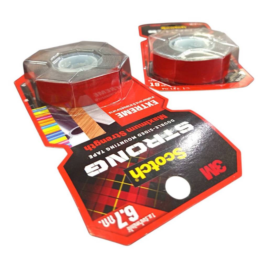 3M Scotch เทปกาว 2 หน้า แรงยึดสูง Extreme Mounting Tape 414-S19 Super Strong ขนาด 19 มม ยาว 4 ม.