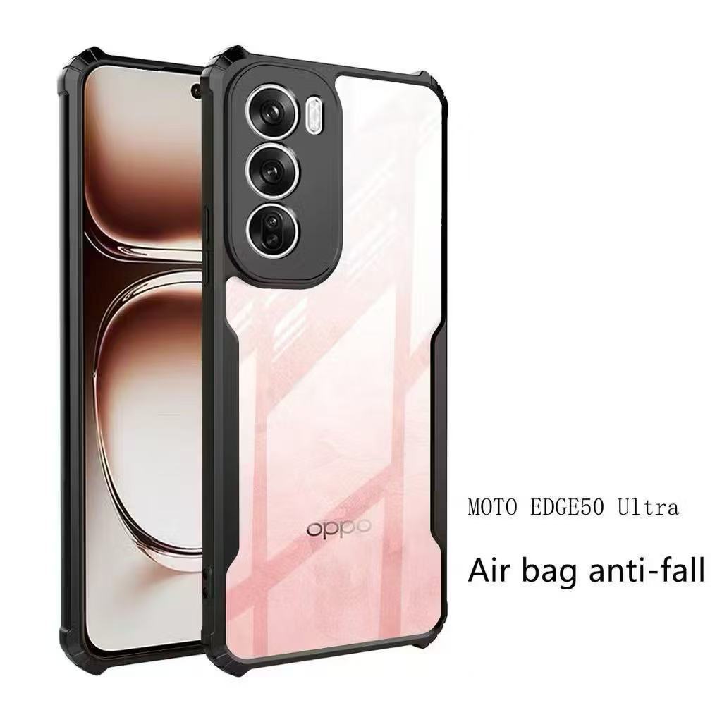 เคสกันกระแทก ขอบสีหลังใส สำหรับ Oppo Reno12 Pro / Reno12Pro
