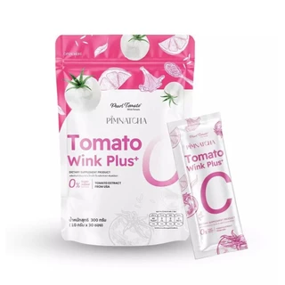 [ห่อใหญ่ 30 ซอง] Pimnatcha Tomato Wink Plus+C พิมพ์นัชชา โทเมโท วิ้ง พลัส ซี กลูต้าคอลลาเจน (กลูต้าพิมพ์นัชชา)