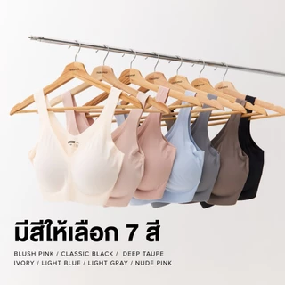 Yuedpao UNWEAR Bonding Sports Bra สปอร์ตบราผู้หญิง บราซัพพอร์ตระดับปานกลาง ไร้ตะเข็บ ไร้โครง ผ้านุ่มลื่น เก็บทรง (7 สี)