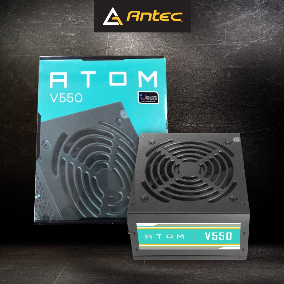 POWER SUPPLY (อุปกรณ์จ่ายไฟ) ANTEC ATOM V550 - 550W BLACK ประกัน 2 ปี
