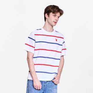 PLAYBOY 08PB เสื้อยืด เสื้อผ้าผู้ชาย/เสื้อ/เสื้อยืดสีขาว รุ่น P1MT265TB098WH
