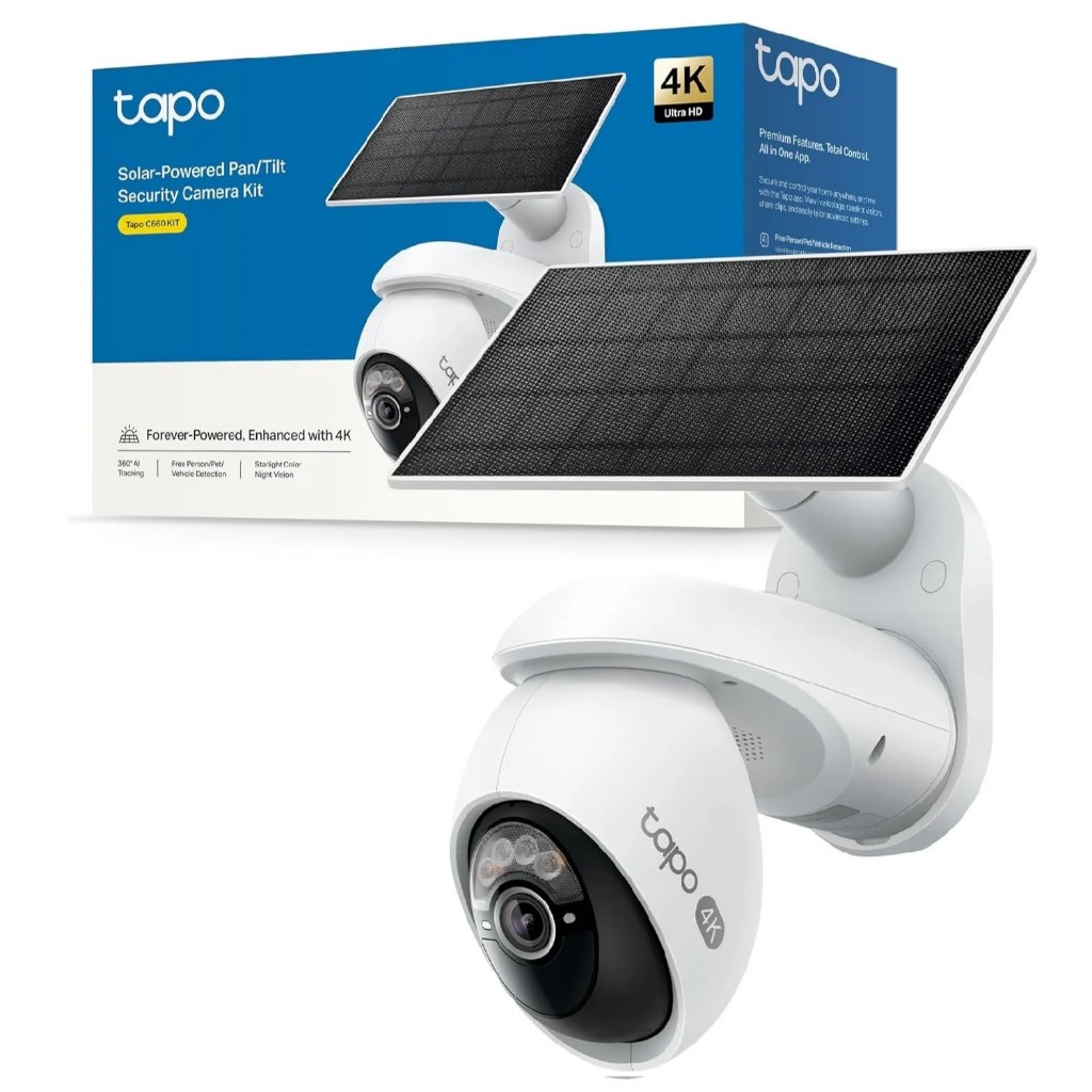 TP-LINK TAPO C660 KIT 8MP IP-CAMERA (ไอพีคาเมร่า)  - SOLAR-POWERED PAN/TILT SECURITY CAMERA KIT