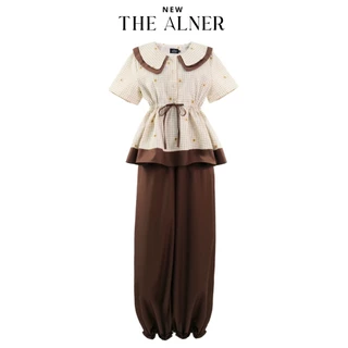 Thealner-AN816 (เซ็ตเสื้อสก็อตคอปก2ชั้น กางเกงขายาว)
