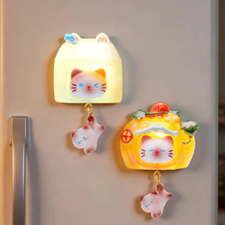 (ย110) โมเดลแม่เหล็ก : Meow Meow Refrigerator Magnet Little เปิดไฟได้