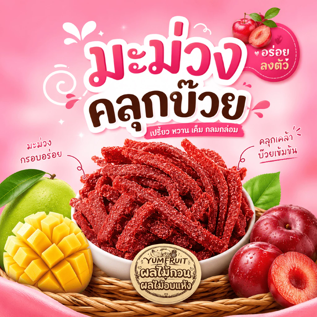 มะม่วงคลุกบ๊วย เปรี้ยวหวานเค็มหอมกลิ่นบ๊วย
