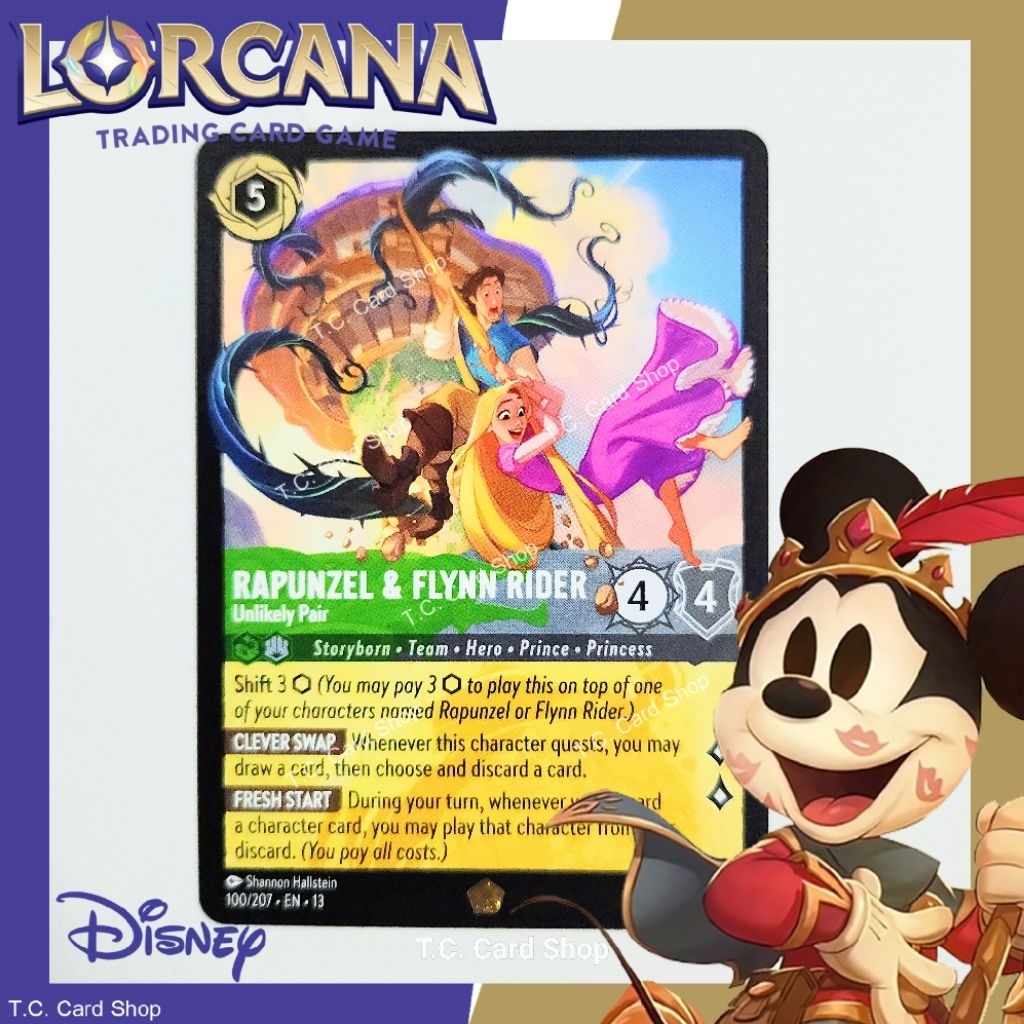 Rapunzel & Flynn Rider - Unlikely Pair EN13 100/207 Legendary (Attack of the Vine!) - Disney Lorcana (ดิสนีย์ ลอร์คาน่า)