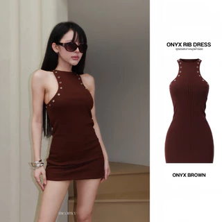 ‼️ส่งไวมีส่งด่วน‼️ [SUACLOTHE] ชุดเดรส Onyx Rib Dress ดีไซน์หรูหรา รายละเอียดเจาะหมุดที่โดดเด่น สินค้าพร้อมส่ง