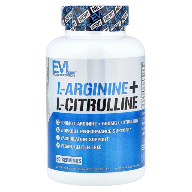 Evlutionnutrition L-arginnine+L-citrulline60servings