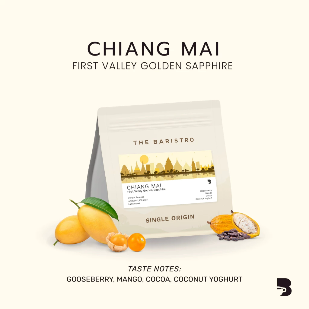 เมล็ดกาแฟ คั่วอ่อน - Chiang Mai First Valley Golden Sapphire