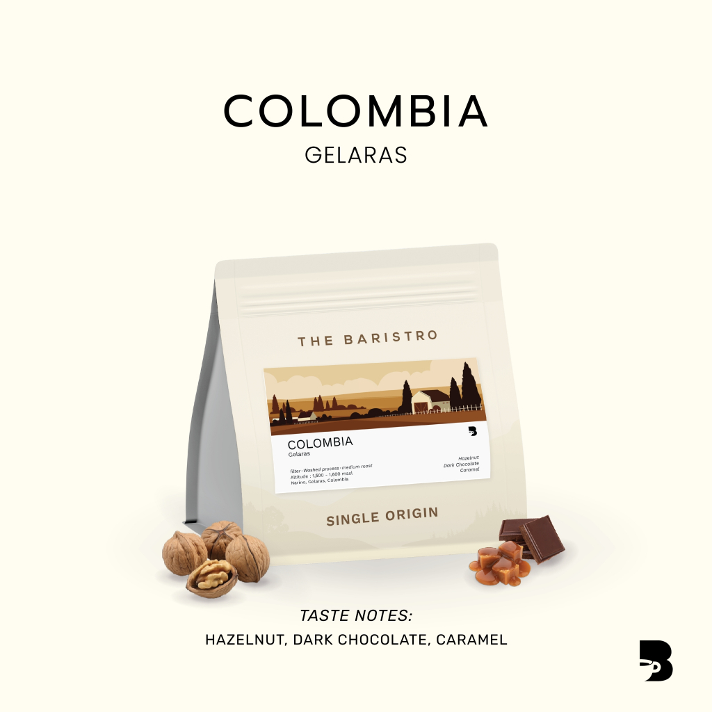 เมล็ดกาแฟ คั่วกลาง - Colombia Gelaras
