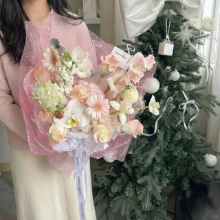 DIY ผ้าตาข่ายตกแต่ง บรรจุภัณฑ์ช่อดอกไม้ Deco Mesh Roll ตาข่ายทำพวงหรีด พันช่อดอกไม้ งานแต่งงาน ปาร์ตี้