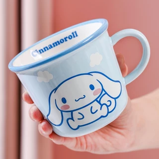 แก้วเซรามิก Sanrio แก้วใส่นม ใช้กับไมโครเวฟได้ ใช้กับเครื่องล้างจานได้ มาพร้อมกล่อง ของขวัญน่ารักๆ