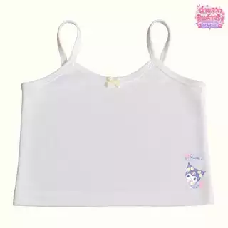 เสื้อซับในครึ่งตัว สายเดี่ยว/สายกล้าม สีขาว ซับ2ชั้น ลายการ์ซานริโอ้ เหมาะสำหรับเด็ก3-12ขวบ ผ้านุ่มใส่สบายไม่ระคายเคือง