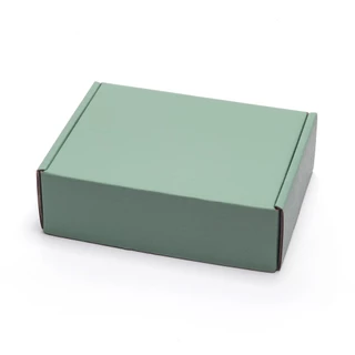 กล่องหูช้าง ไซส์ A,B สีเขียวพาสเทล Moss Green พัสดุ กล่องของขวัญ กล่องสินค้า กระดาษลูกฟูก