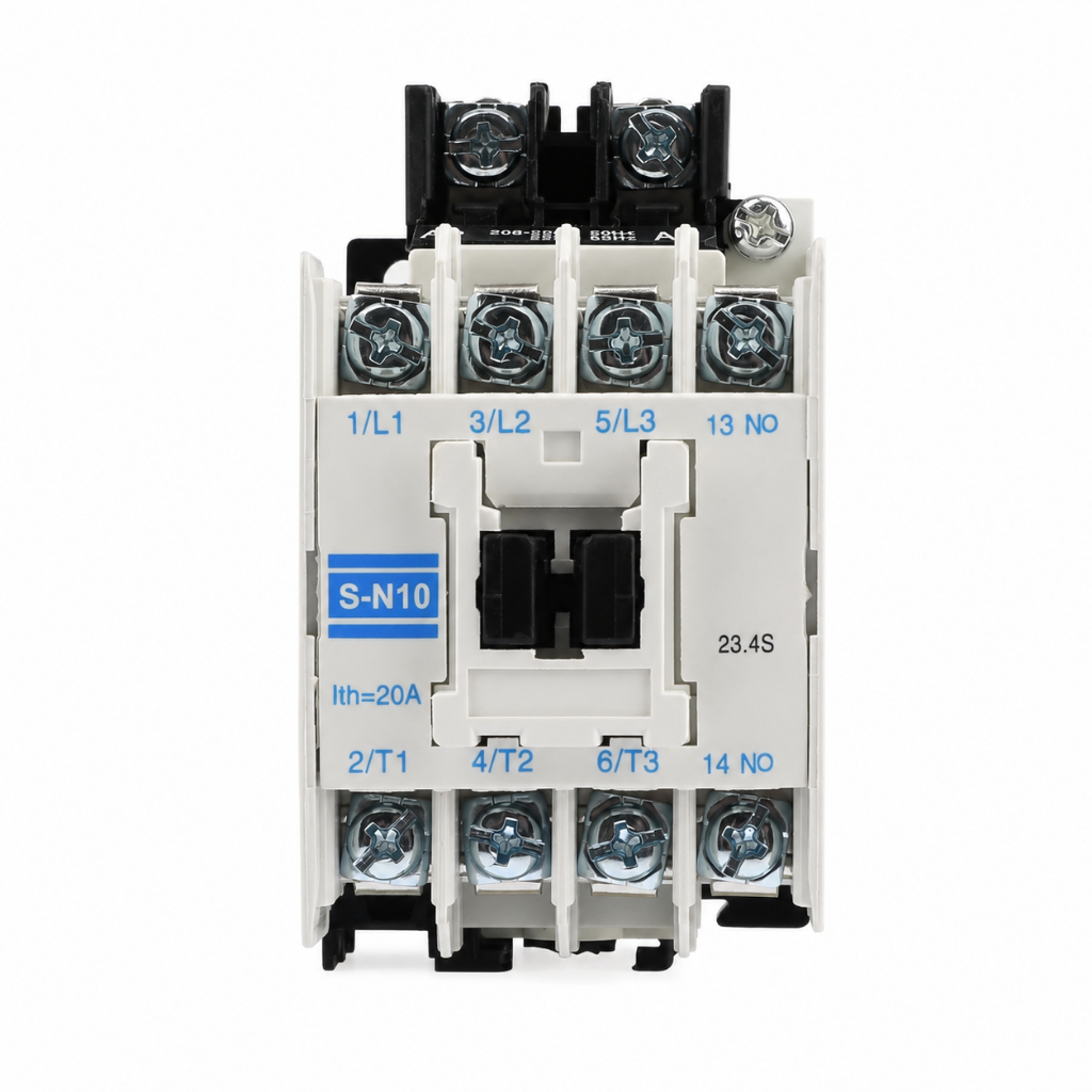 S-N10 Magnetic Contactor แมกเนติก 20A 3 Pole คอยล์ 220V/380V อุปกรณ์ระบบไฟฟ้า สำหรับควบคุมมอเตอร์ แอร์ ปั๊มน้ำ