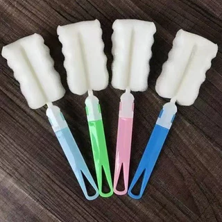 【พร้อมส่ง】แปรงล้างแก้วอเนกประสงค์ ด้ามยาว ฟองน้ำ ถอดได้ ใช้ล้างแก้วน้ำ ขวดนม แก้วเก็บความร้อน ทำความสะอาดทั่วถึง