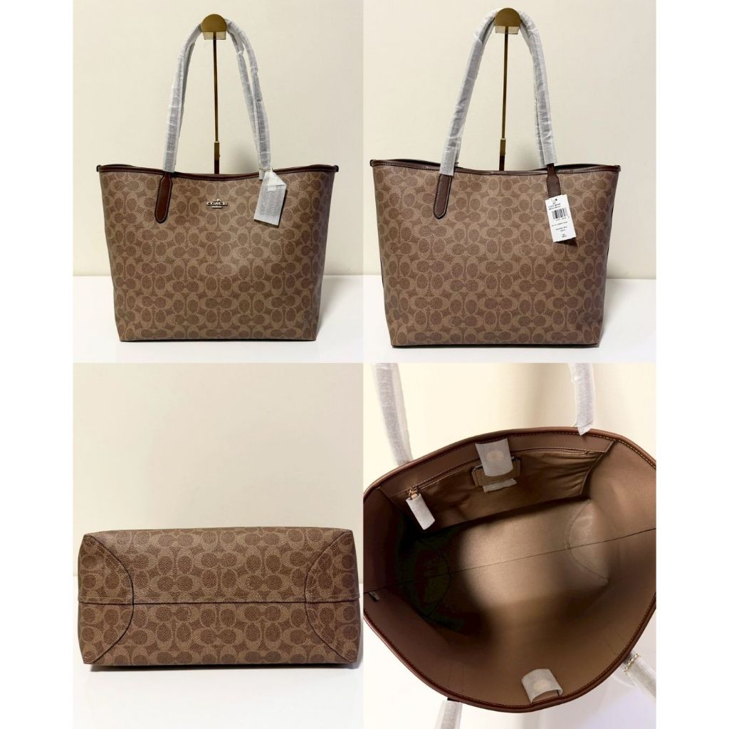 ของพร้อมส่งในไทย  จัดส่งแมส กระเป๋าถือผู้หญิง City Tote in Signature Canvas (Style Code): F58292