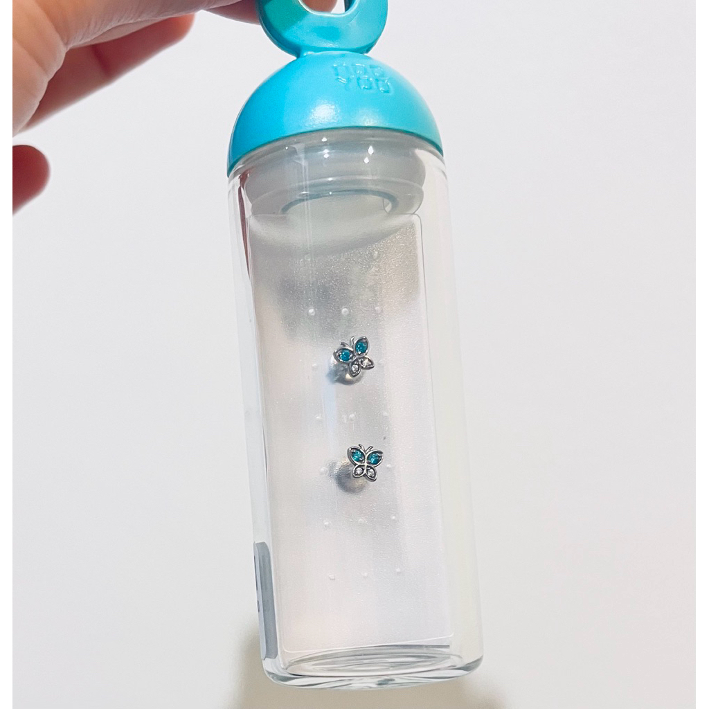 ส่งต่อ ต่างหูnooyoo Butterfly SWAROVSKI mint 🦋💎 surgical stainless 316L