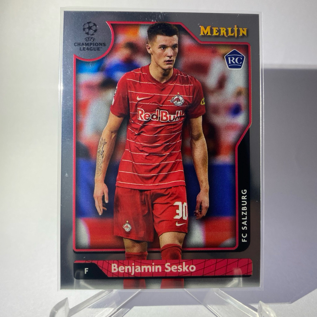 การ์ดนักฟุตบอล BENJAMIN SESKO, RC, SALZBURG, TOPPS MERLIN 2022