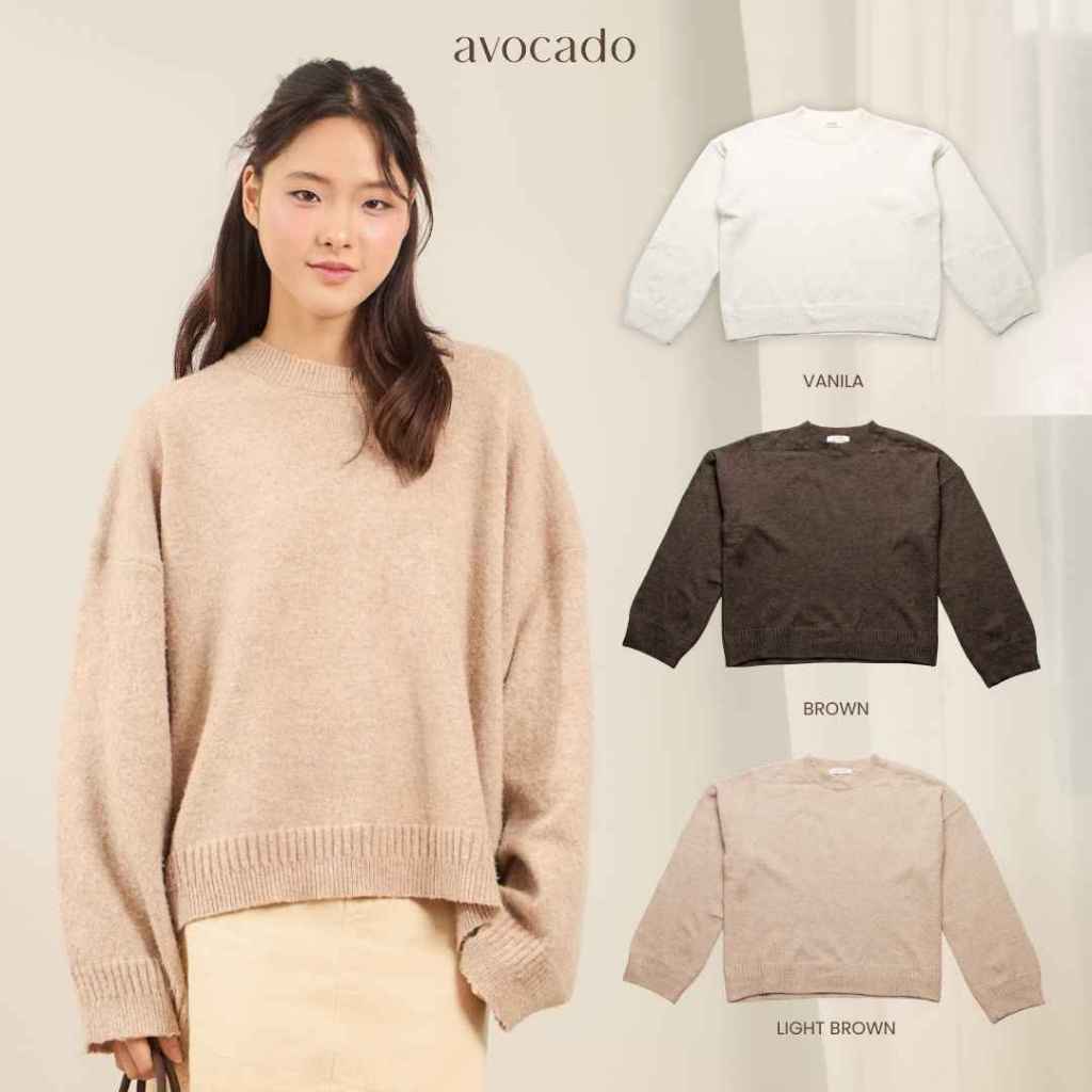avo milo malt sweatersize เสื้อสเวตเตอร์ ไหมพรม แขนยาวผ้านุ่น