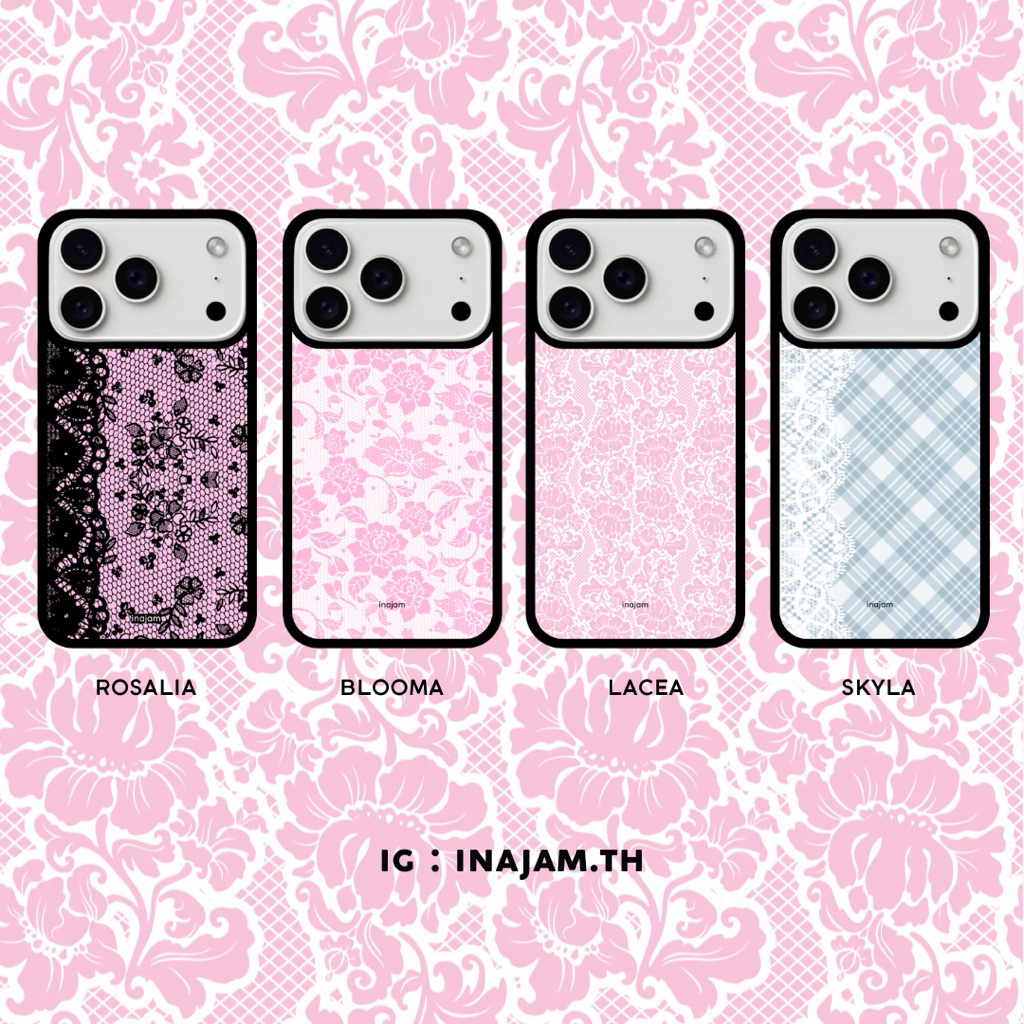 เคสไอโฟนแบรนด์ Inajam Collection Lace Romance