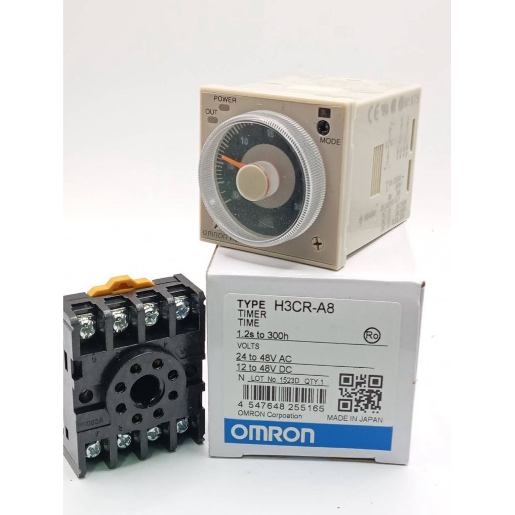 ร้านในไทย! H3CR-A8 12-48v 24v 48v 12v H3CR-A8 รีเลย์เวลาจิ๋ว H3CR-A8 1.2-300h 24-48VAC 12-48VDC