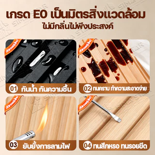 🚫0 การบํารุงรักษา ไม้ระแนงเทียม WPC ยาว1m/2m/3m ตกแต่งผนัง กันน้ำและกันคราบ ระแนง ไม้ เทียม ภายนอก ระแนงไม้เทียม ติดผนัง