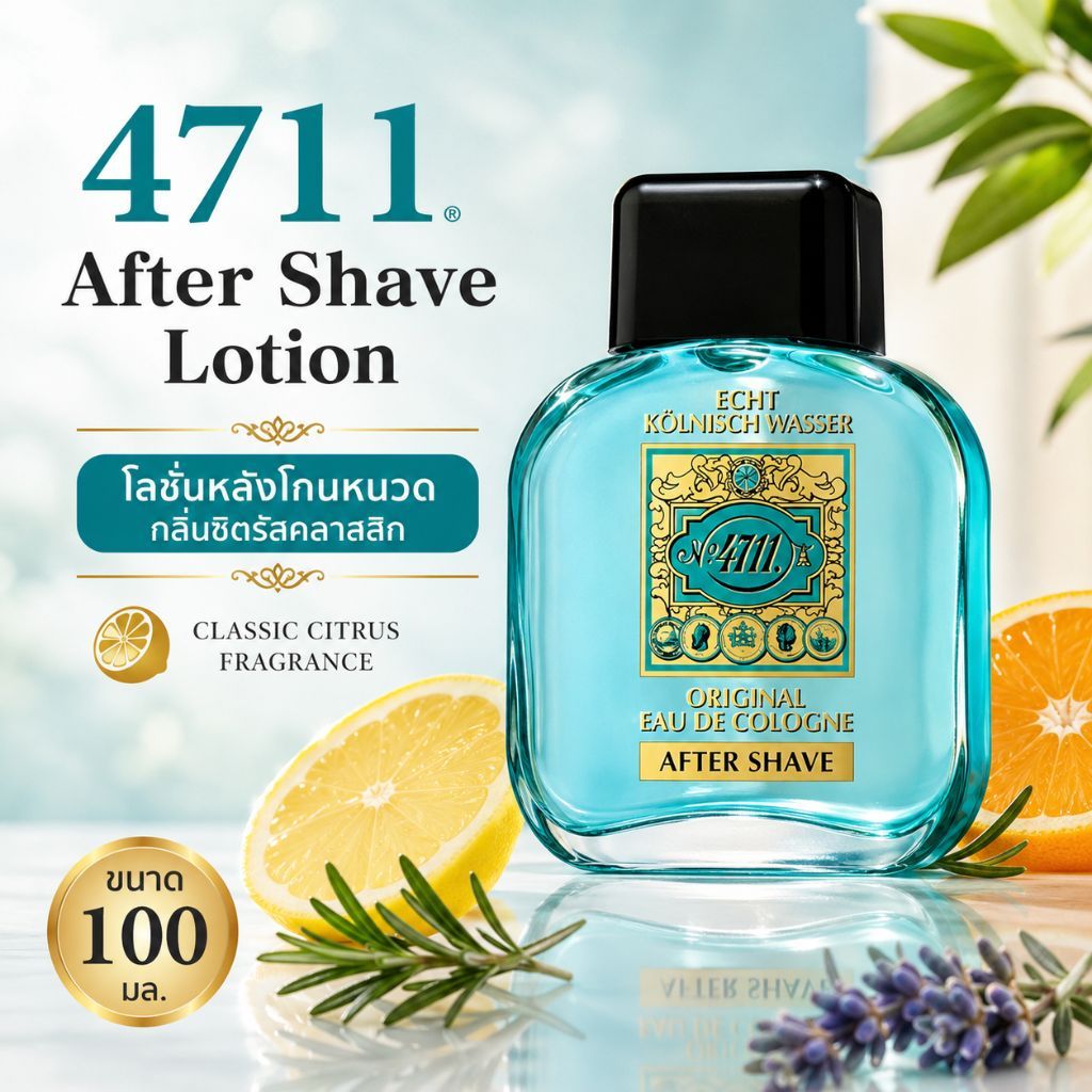 4711 Original Eau de Cologne After Shave Lotion 100ml โลชั่นหลังโกนหนวด โคโลญจน์ผู้ชาย กลิ่นซิตรัส เ